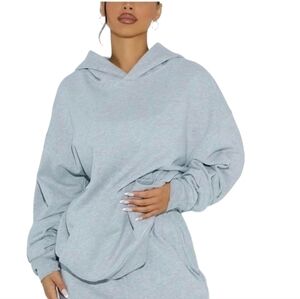 Naked Wardrobe Gray Soft Pullover Hoodie Womens Size 3XL NWOT